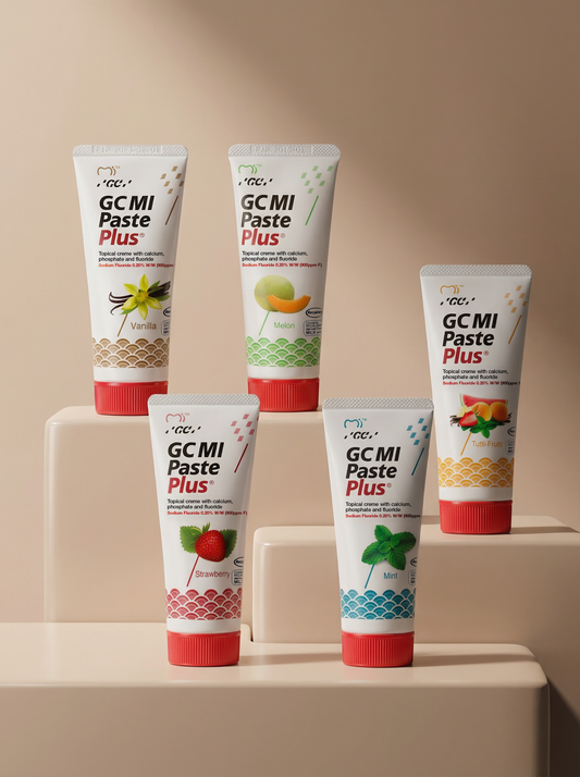 Set 5 pezzi Mi Paste Plus - Menta, Fragola, Tutti Frutti, Melone e Vaniglia